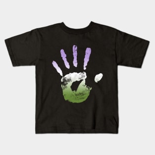 Genderqueer Handprint Kids T-Shirt